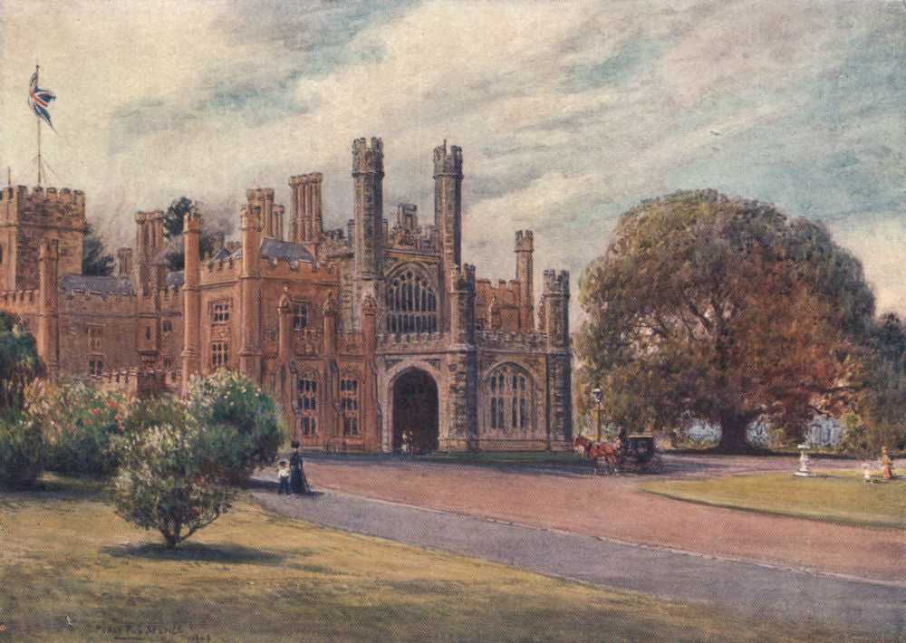 'Government House, Sydney' by Percy Spence. Australia 1910 old antique print